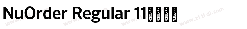 NuOrder Regular 11字体转换